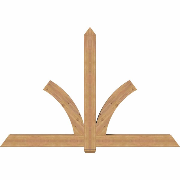 Ekena Millwork Redmond Smooth Timber Gable Bracket, Western Red Cedar, 84"W x 56"H x 5 1/2"D x 5 1/2"F, 16/12 Pitch GBW084X56X0606RED00SWR - main